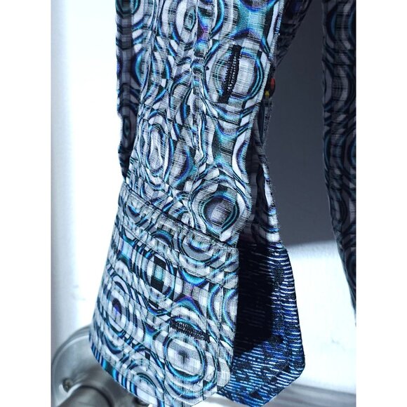 Visconti Men’s Blue/White Geometric Long-Sleeve Shirt M - Picture 6 of 16
